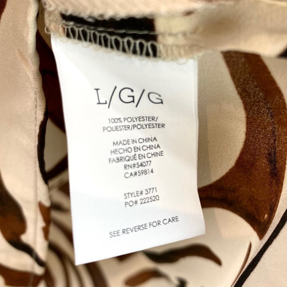 Cabi Size L Zebra Print Flutter Cap Sleeve Top 37… - image 6